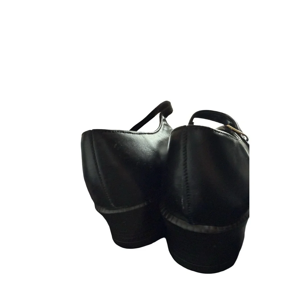 Vintage Little Capezio Girls Black mary janes‎ block heel size 3M usa made new